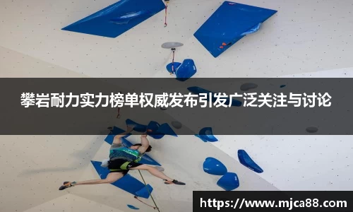 攀岩耐力实力榜单权威发布引发广泛关注与讨论